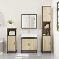 Badezimmer-Waschbeckenschrank Sonoma-Eiche 65 x 33 x 60 cm Holzwerkstoff