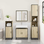 Badezimmer-Waschbeckenschrank Sonoma-Eiche 65 x 33 x 60 cm Holzwerkstoff