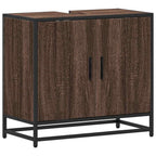 Waschbeckenunterschrank Braun Eichen-Optik 65x33x60 cm