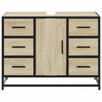Waschbeckenunterschrank Sonoma-Eiche 80x33x60 cm Holzwerkstoff