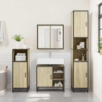 Badezimmer-Waschbeckenschrank Sonoma-Eiche 65 x 33 x 60 cm Holzwerkstoff