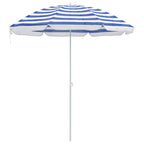 Sonnenschirm Blau und Weiß 161 x 161 x 193 cm Polyester
