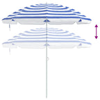 Sonnenschirm Blau und Weiß 161 x 161 x 193 cm Polyester