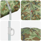 Strandparasol Tarnung 206 x 206 x 212 cm Polyester und Metall