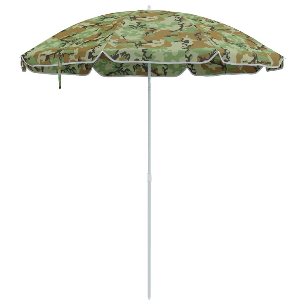 Strandparasol Tarnung 206 x 206 x 212 cm Polyester und Metall