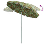 Strandparasol Tarnung 206 x 206 x 212 cm Polyester und Metall