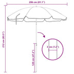 Strandparasol Tarnung 206 x 206 x 212 cm Polyester und Metall