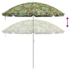 Strandparasol Tarnung 263 x 263 x 272 cm Polyester und Metall
