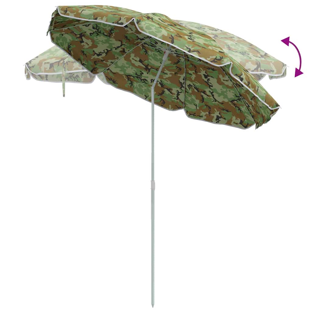 Strandparasol Tarnung 263 x 263 x 272 cm Polyester und Metall