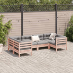 6-tlg. Garten-Sofagarnitur mit Kissen Massivholz Douglasie