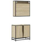 2-tlg. Badmöbel-Set Sonoma-Eiche Holzwerkstoff