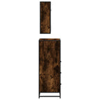3-tlg. Badmöbel-Set Räuchereiche Holzwerkstoff