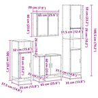4-tlg. Badmöbel-Set Sonoma-Eiche Holzwerkstoff