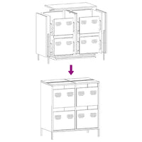 Sideboard Weiß 68x39x73,5 cm Kaltgewalzter Stahl