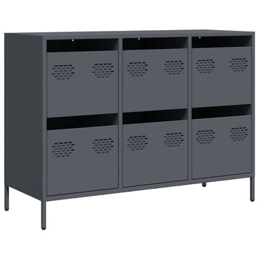 Sideboard Anthrazit 101,5x39x73,5 cm Kaltgewalzter Stahl