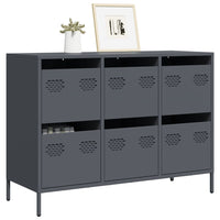 Sideboard Anthrazit 101,5x39x73,5 cm Kaltgewalzter Stahl