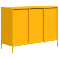 Sideboard Senfgelb 101,5x39x73,5 cm Kaltgewalzter Stahl