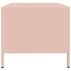 Couchtisch Rosa 68,5x50x43,5 cm Kaltgewalzter Stahl