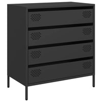 Sideboard Schwarz 68x39x73,5 cm Kaltgewalzter Stahl