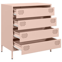 Sideboard Rosa 68x39x73,5 cm Kaltgewalzter Stahl