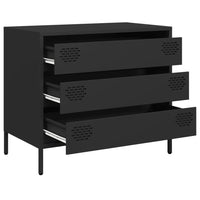 Sideboard Schwarz 68x39x58,5 cm Kaltgewalzter Stahl