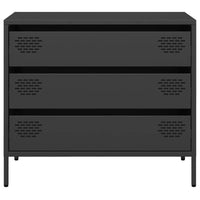 Sideboard Schwarz 68x39x58,5 cm Kaltgewalzter Stahl