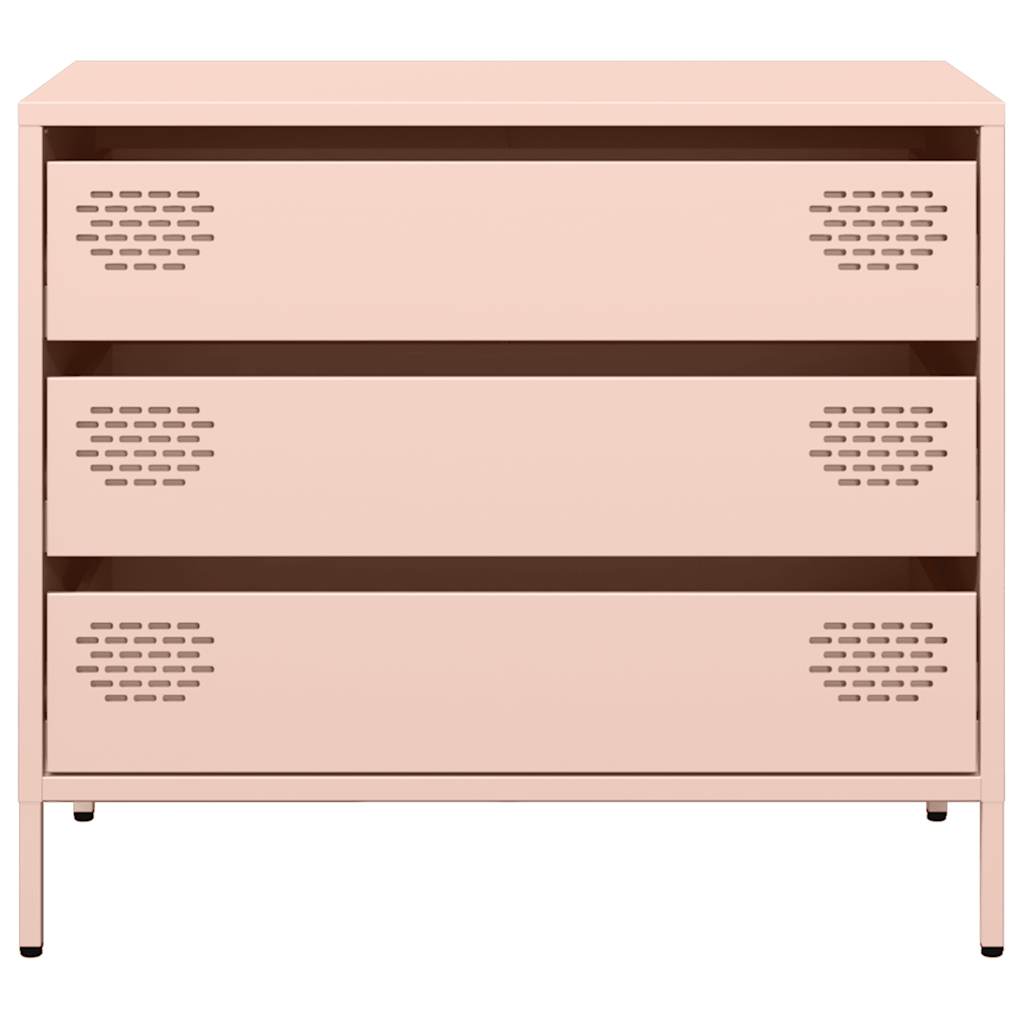 Sideboard Rosa 68x39x58,5 cm Kaltgewalzter Stahl