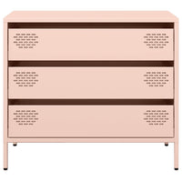 Sideboard Rosa 68x39x58,5 cm Kaltgewalzter Stahl