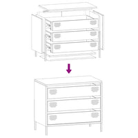 Sideboard Anthrazit 68x39x58,5 cm Kaltgewalzter Stahl