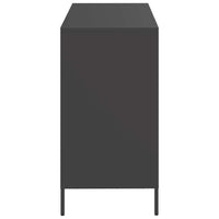 Sideboard Schwarz 101,5x39x73,5 cm Kaltgewalzter Stahl