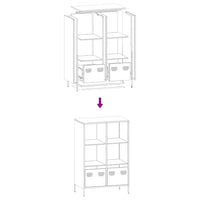 Highboard Senfgelb 68x39x103,5 cm Stahl