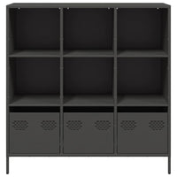 Highboard Schwarz 101,5x39x103,5 cm Stahl