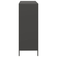 Highboard Schwarz 101,5x39x103,5 cm Stahl