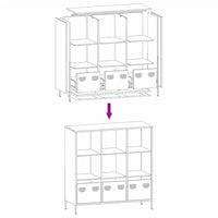 Highboard Anthrazit 101,5x39x103,5 cm Stahl