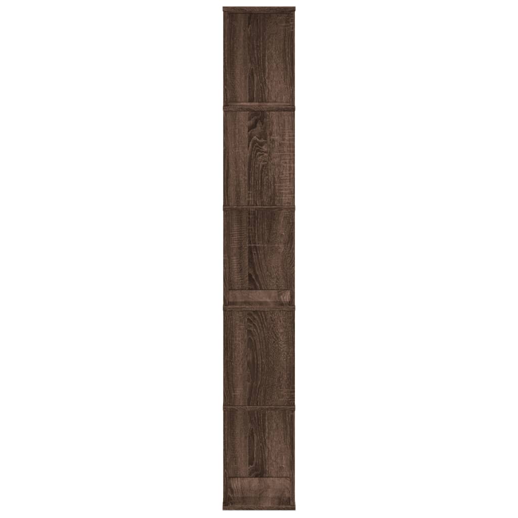 Bücherregal 5 Böden Braun Eichen-Optik 45x23,5x162,5 cm