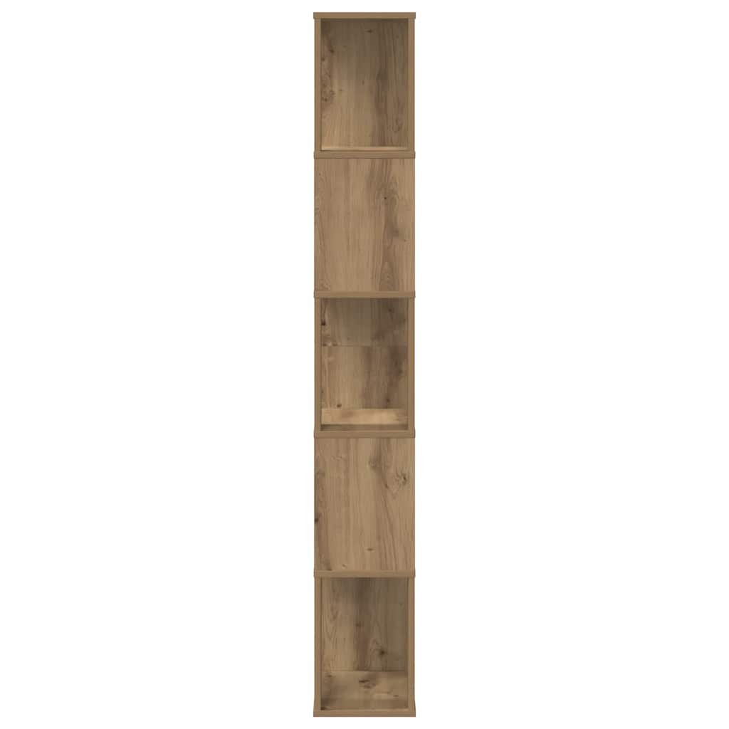 Bücherregal 5 Böden Artisan-Eiche 45x23,5x162,5 Holzwerkstoff