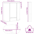 Messetheke Faltbar 90x48x93 cm Holzwerkstoff