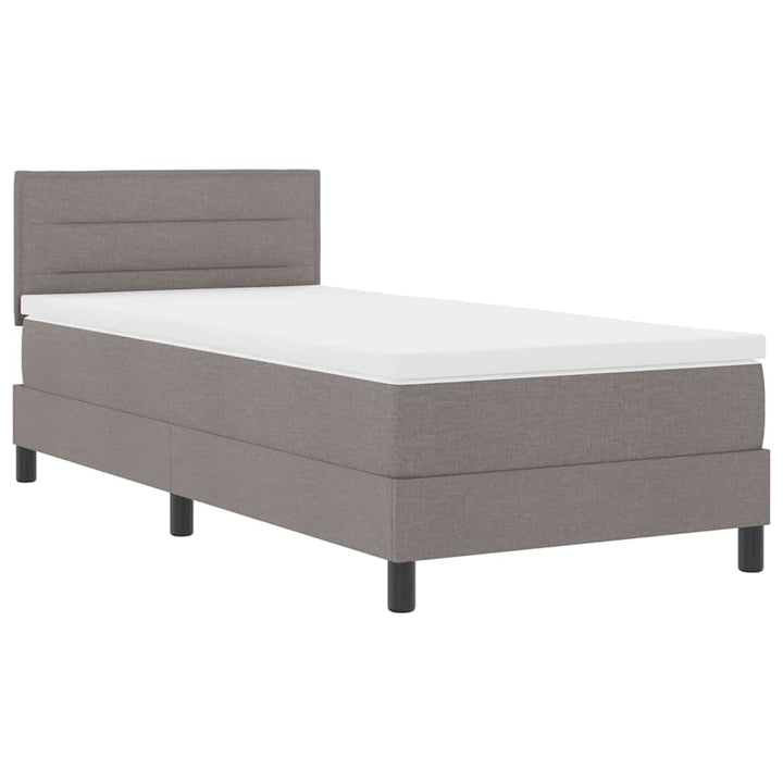Boxspringbett mit Matratze mit Matratze Taupe 90 x 190 cm Stoff