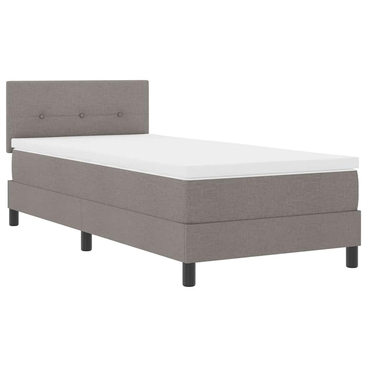 Boxspringbett mit Matratze mit Matratze Taupe 90 x 190 cm Stoff