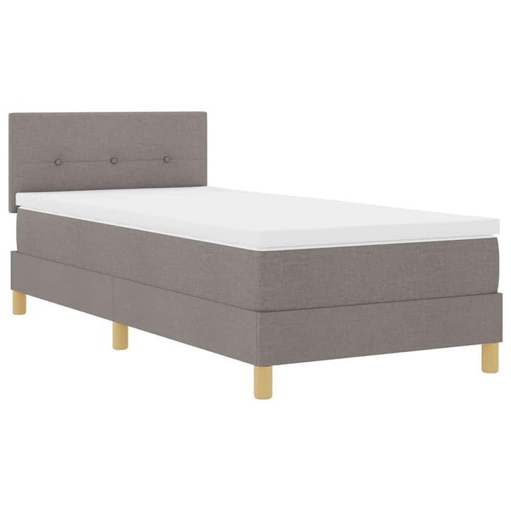 Boxspringbett mit Matratze mit Matratze Taupe 90 x 190 cm Stoff