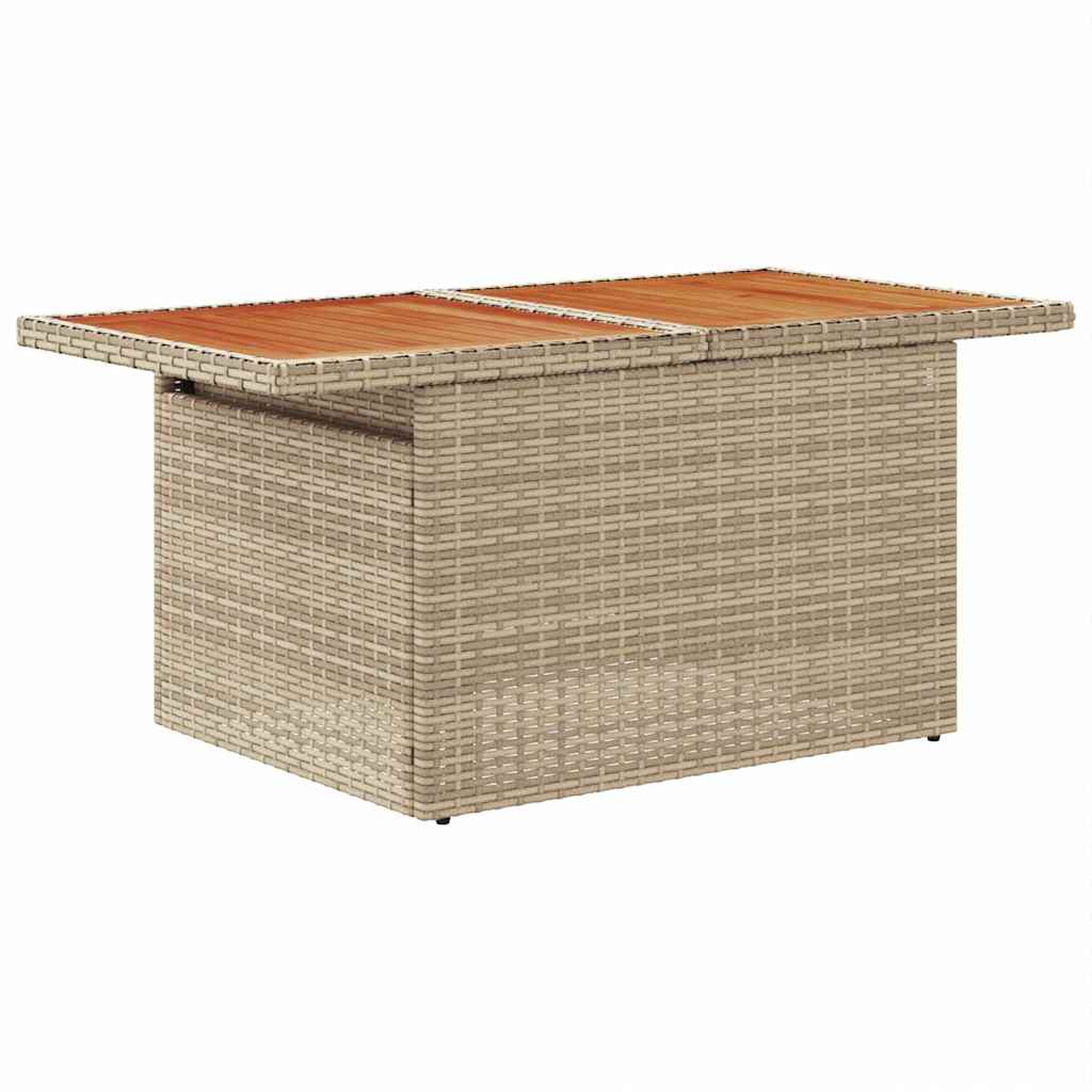 Garten Essgruppe mit Kissen 9 pcs Beige und Grau