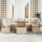 Garten Essgruppe mit Kissen 8 pcs Beige und Creme