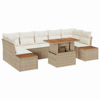 Garten Essgruppe mit Kissen 8 pcs Beige und Creme