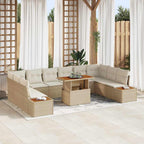 Garten Essgruppe mit Kissen 11 pcs Beige und Creme