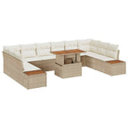 Garten Essgruppe mit Kissen 11 pcs Beige und Creme