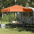 Pavillon-Zelt Orange 243 x 243 x 251 cm Stoff