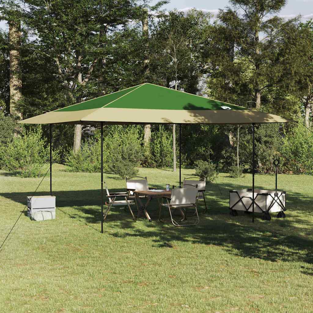Pavillon-Zelt Grün 395 x 395 x 251 cm Stoff