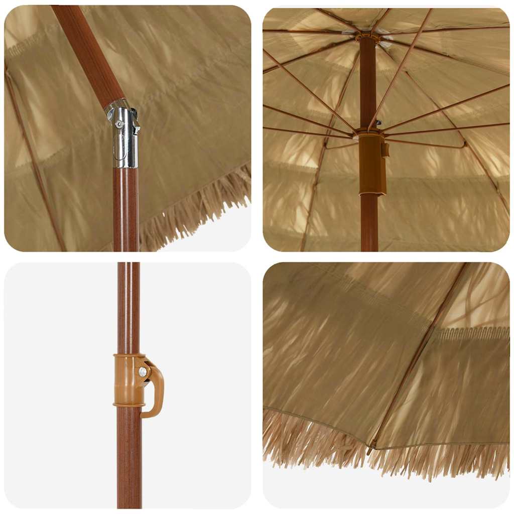 Garten-Sonnenschirm Natur 160 x 160 x 196 cm