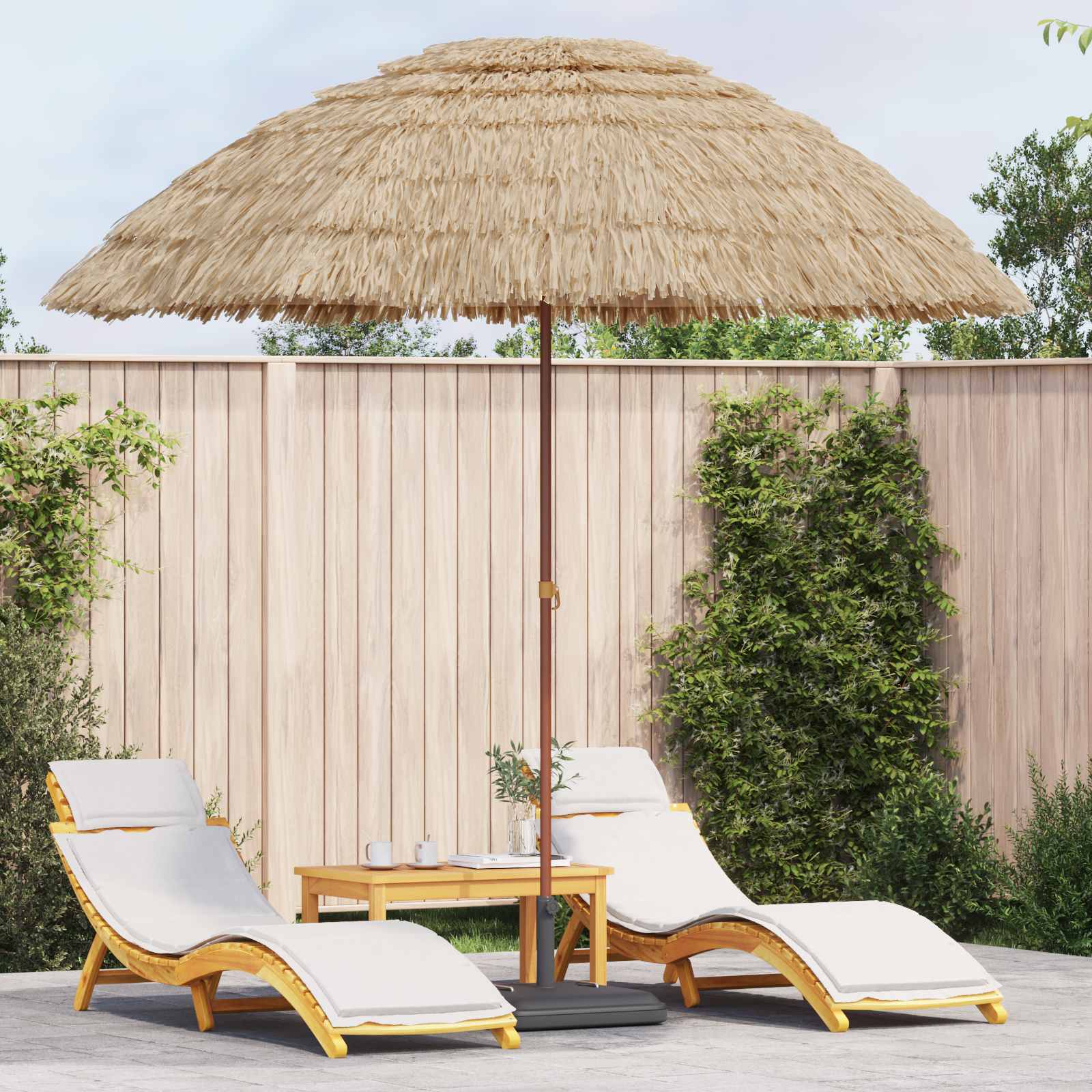Garten-Sonnenschirm Natur 255 x 255 x 255 cm