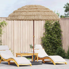 Strandparasol Natur 205 x 205 x 210 cm Polyester und Stahl